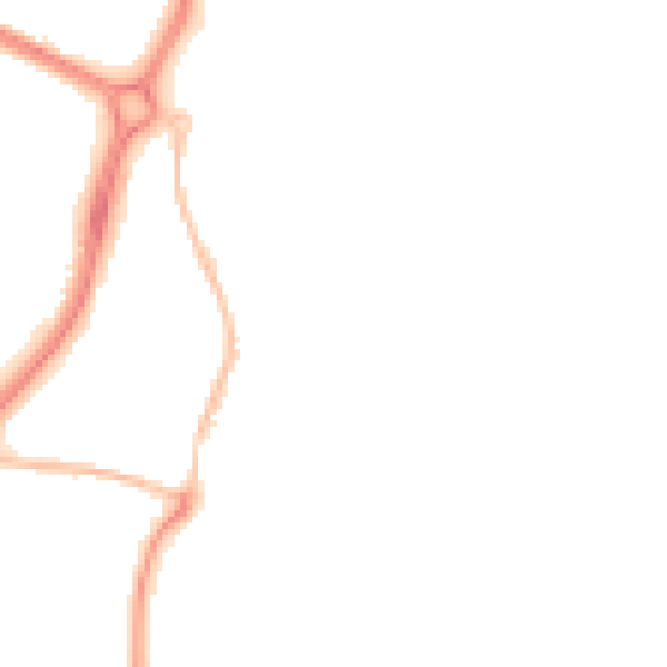 Night-time road noise heatmap for EN10 6BS