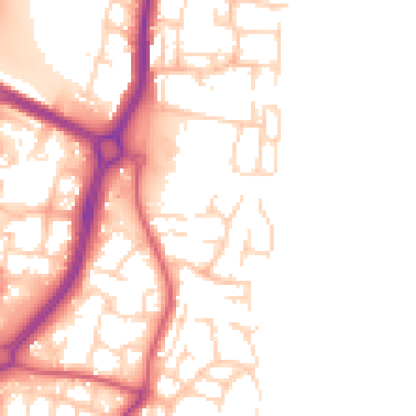 Daytime road noise heatmap for EN10 6BT