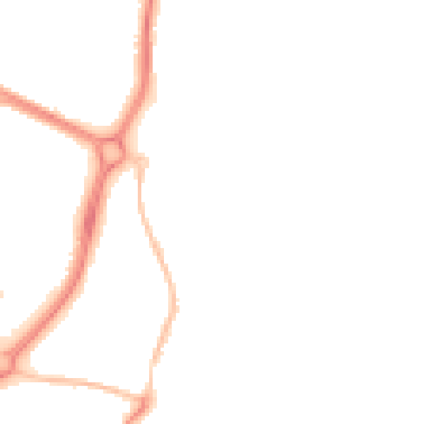 Night-time road noise heatmap for EN10 6BT