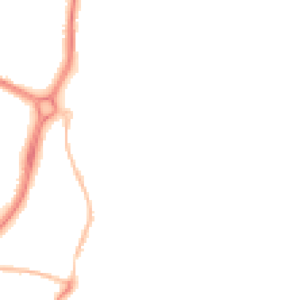 Night-time road noise heatmap for EN10 6BX
