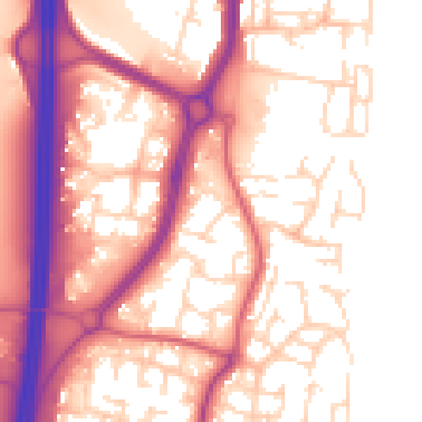Daytime road noise heatmap for EN10 6DA