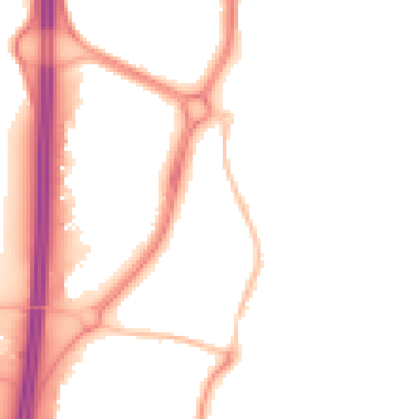 Night-time road noise heatmap for EN10 6DA
