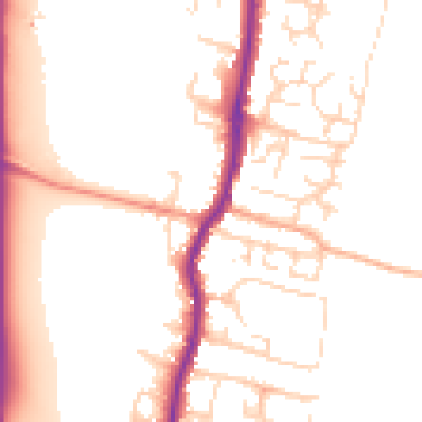 Daytime road noise heatmap for EN10 6DH