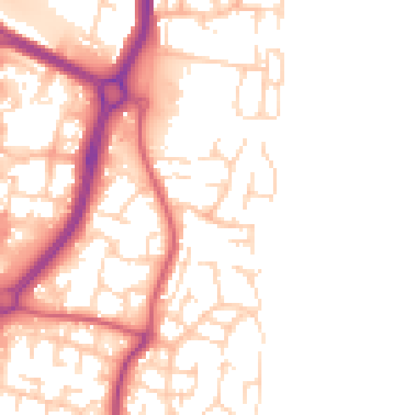 Daytime road noise heatmap for EN10 6DT