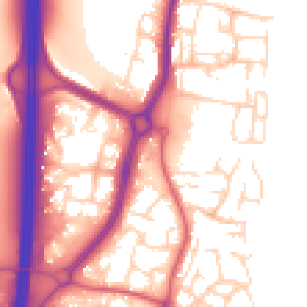 Daytime road noise heatmap for EN10 6GF