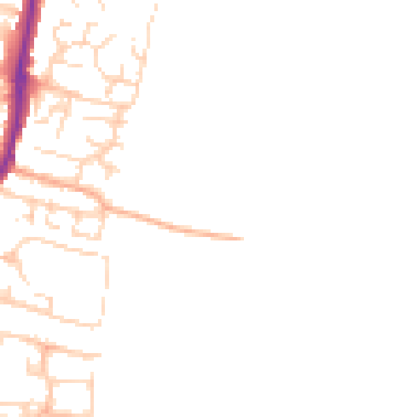 Daytime road noise heatmap for EN10 6HD