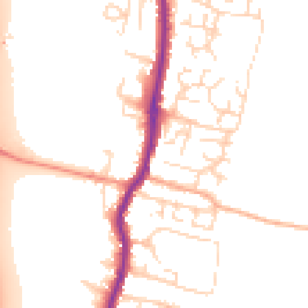 Daytime road noise heatmap for EN10 6HT