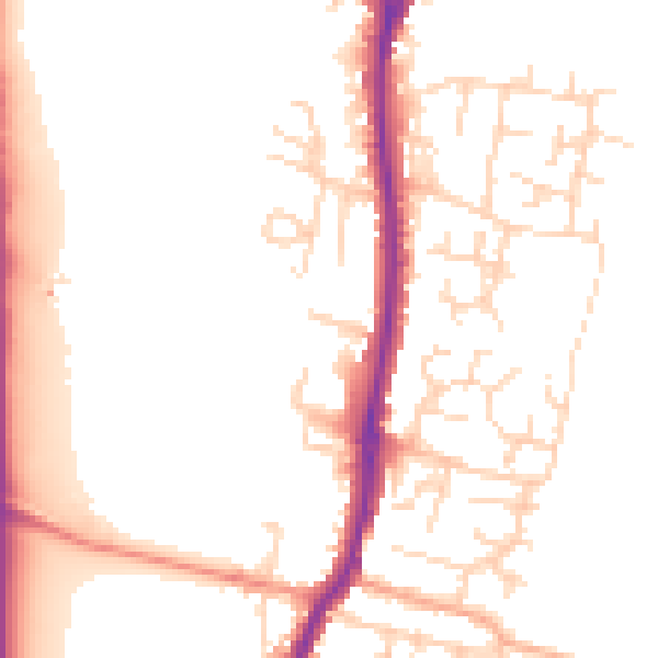 Daytime road noise heatmap for EN10 6QE