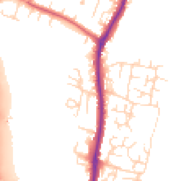 Daytime road noise heatmap for EN10 6QG