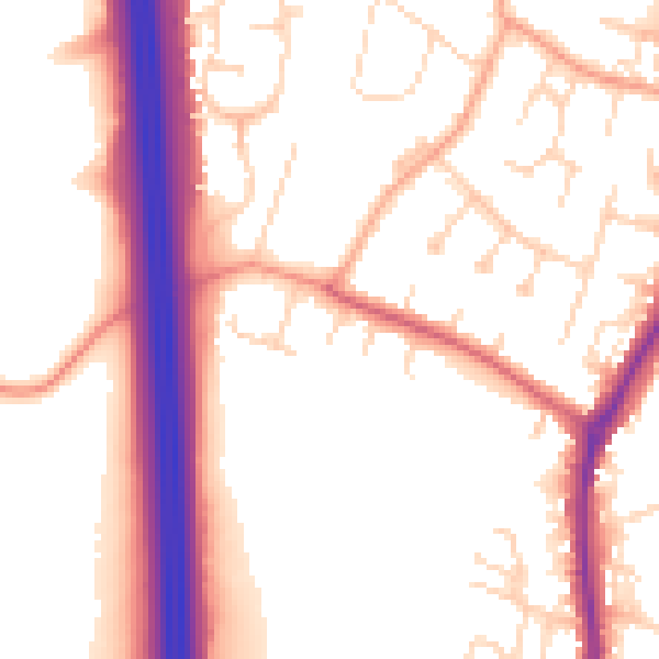 Daytime road noise heatmap for EN10 7ED