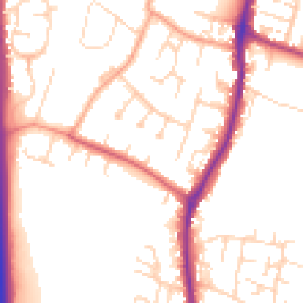 Daytime road noise heatmap for EN10 7HF