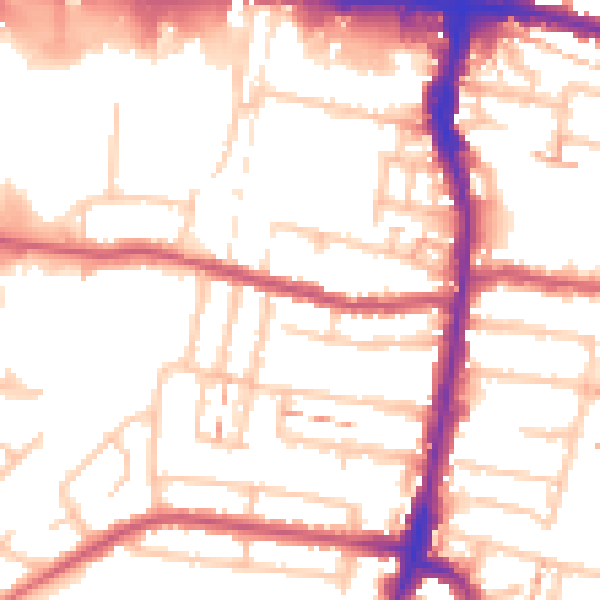 Daytime road noise heatmap for EN3 4AG