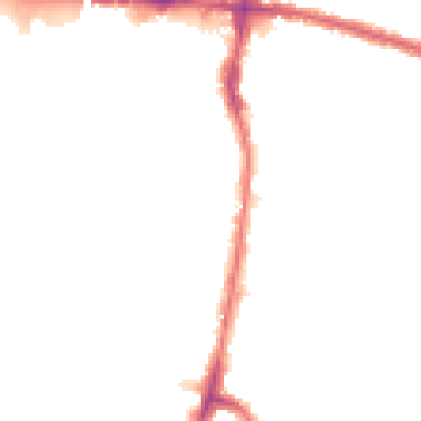 Night-time road noise heatmap for EN3 4AH