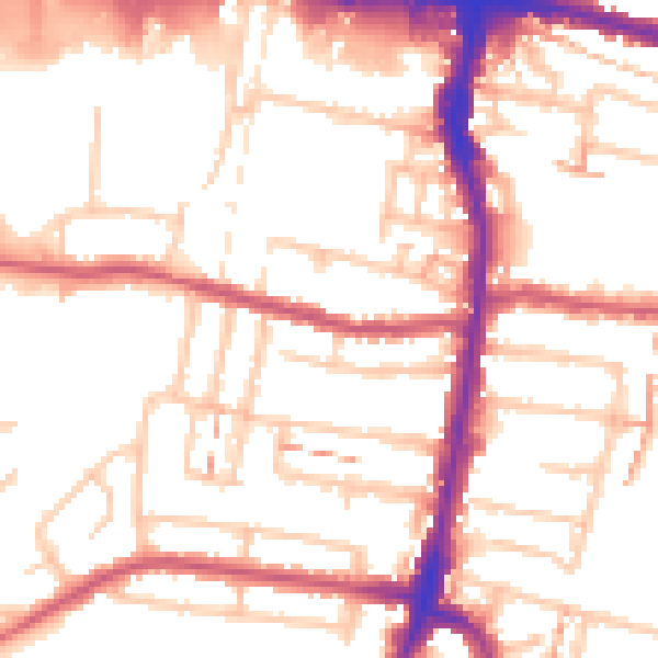 Daytime road noise heatmap for EN3 4AS
