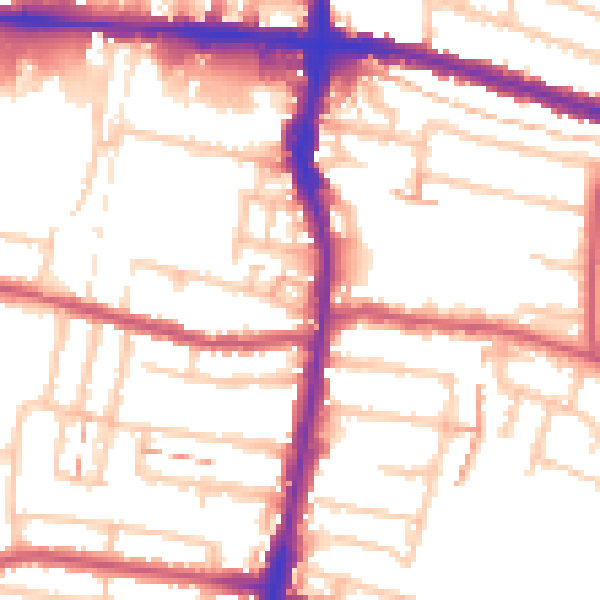 Daytime road noise heatmap for EN3 4AT