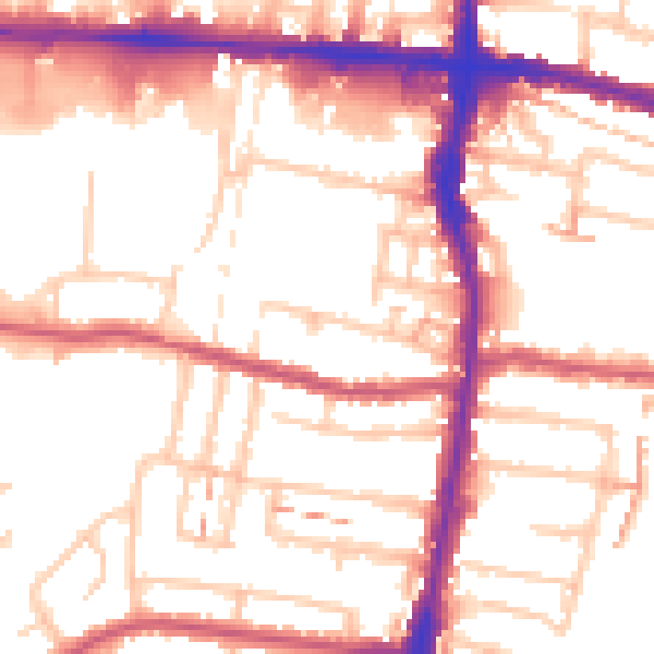 Daytime road noise heatmap for EN3 4AW
