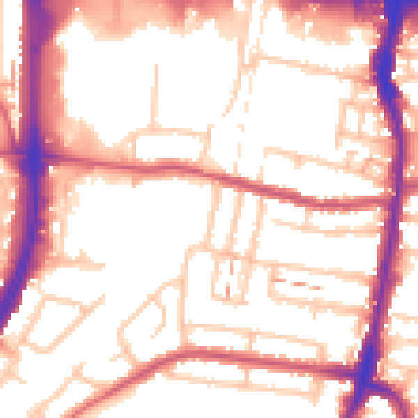 Daytime road noise heatmap for EN3 4AY
