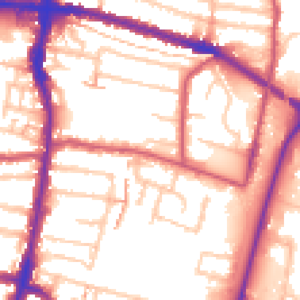 Daytime road noise heatmap for EN3 4BF