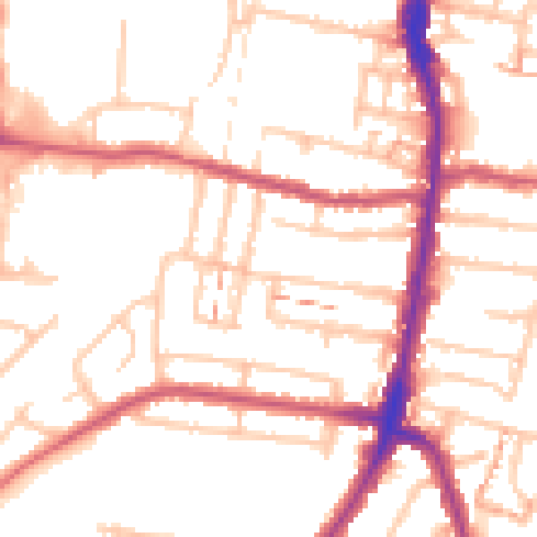 Daytime road noise heatmap for EN3 4BH