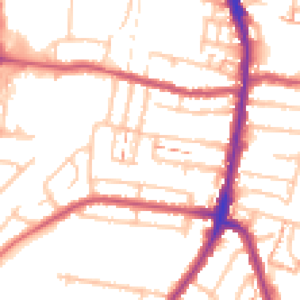 Daytime road noise heatmap for EN3 4BT