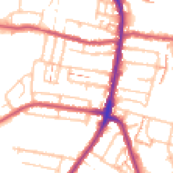 Daytime road noise heatmap for EN3 4BU