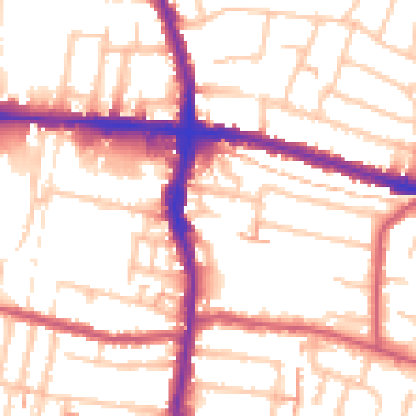 Daytime road noise heatmap for EN3 4BZ