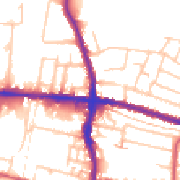 Daytime road noise heatmap for EN3 4DE