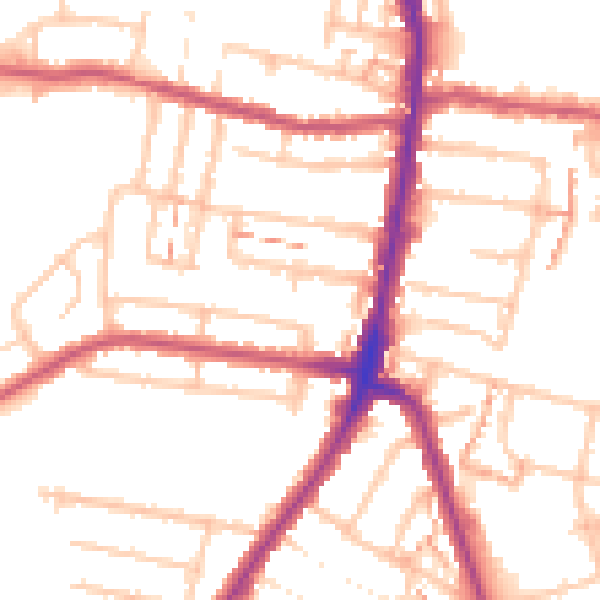 Daytime road noise heatmap for EN3 4DL