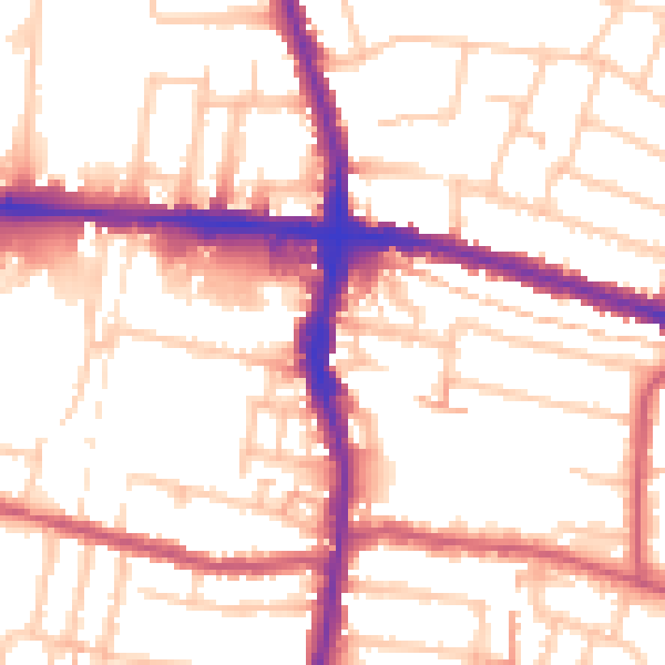 Daytime road noise heatmap for EN3 4DR