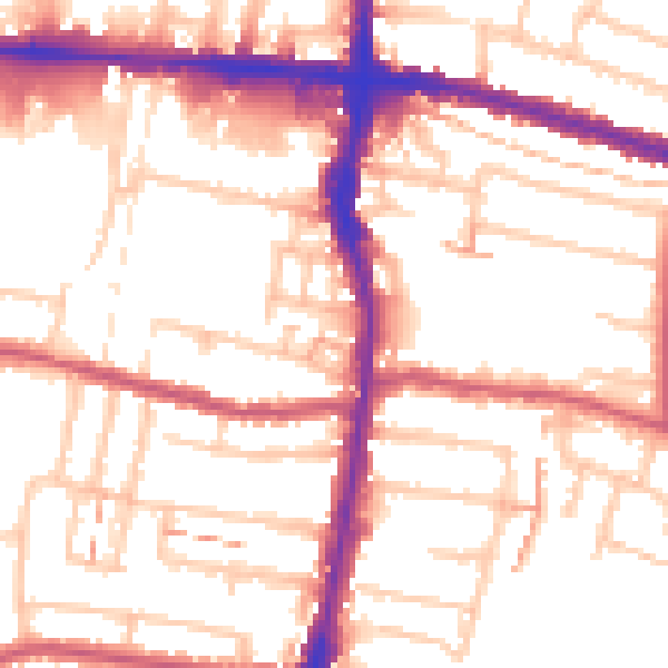 Daytime road noise heatmap for EN3 4EY