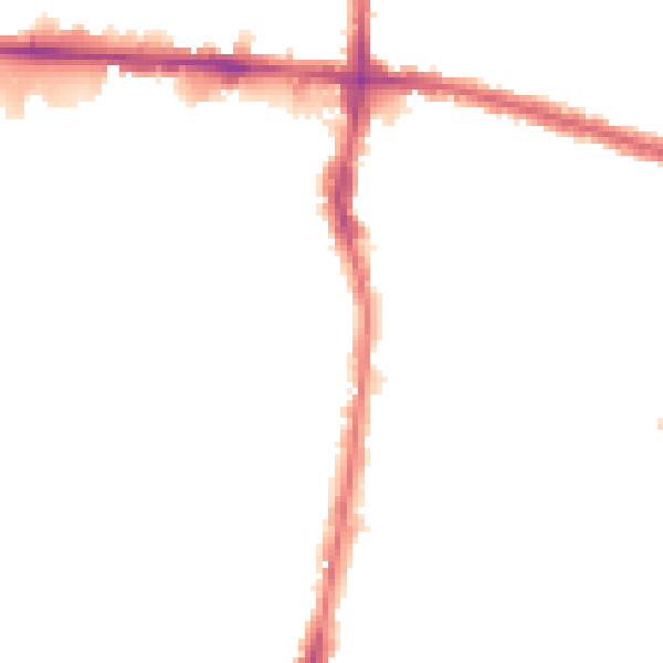 Night-time road noise heatmap for EN3 4EY