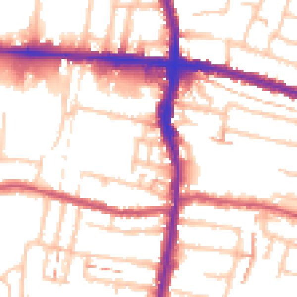 Daytime road noise heatmap for EN3 4FP