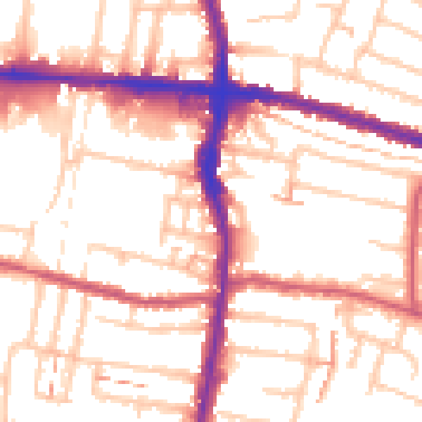 Daytime road noise heatmap for EN3 4GX