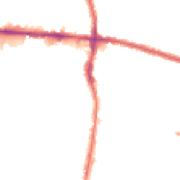 Night-time road noise heatmap for EN3 4GX