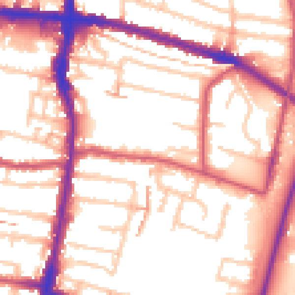 Daytime road noise heatmap for EN3 4LN