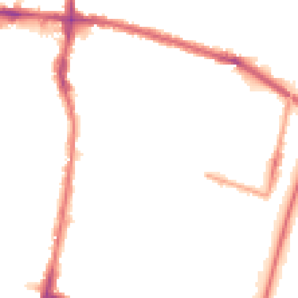 Night-time road noise heatmap for EN3 4LN