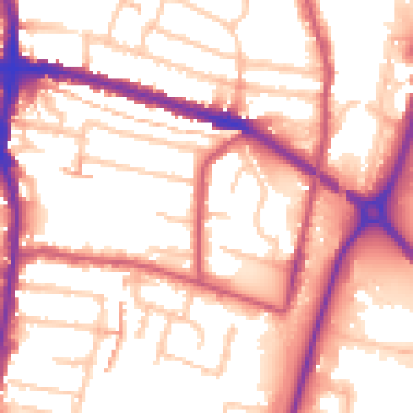 Daytime road noise heatmap for EN3 4RW