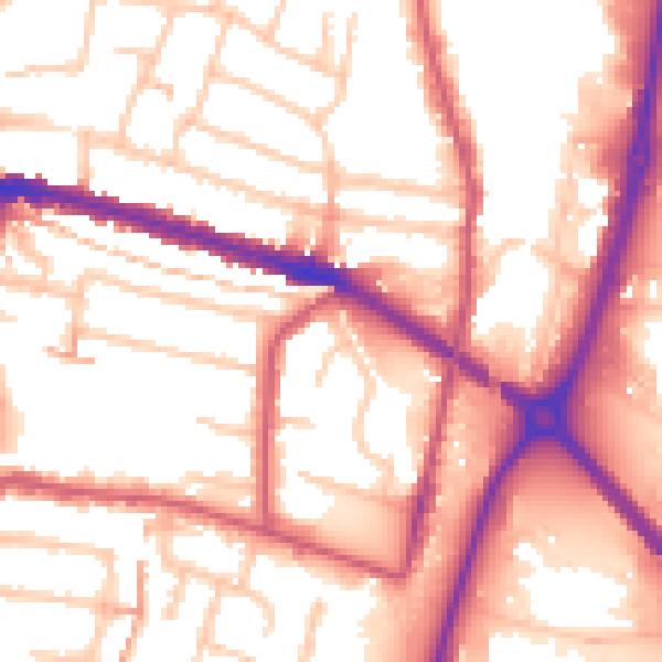 Daytime road noise heatmap for EN3 4UD