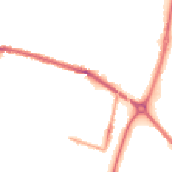 Night-time road noise heatmap for EN3 4UD