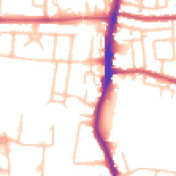 Daytime road noise heatmap for EN3 5AA