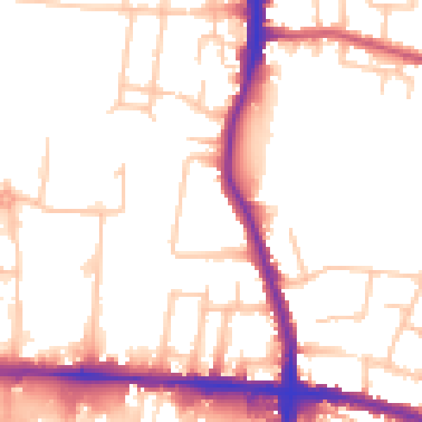 Daytime road noise heatmap for EN3 5AE