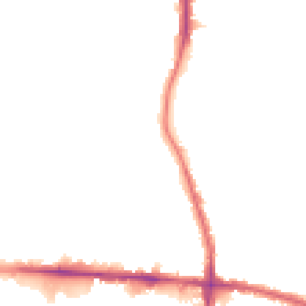 Night-time road noise heatmap for EN3 5AE