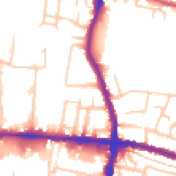 Daytime road noise heatmap for EN3 5AH