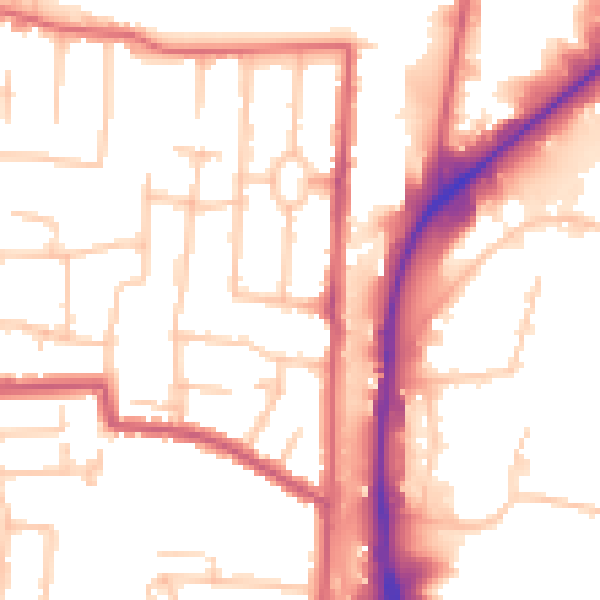 Daytime road noise heatmap for EN3 5HT