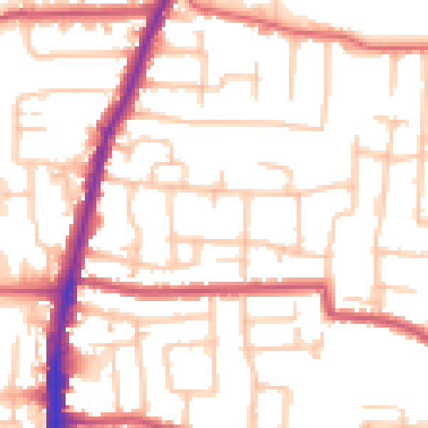 Daytime road noise heatmap for EN3 5LB