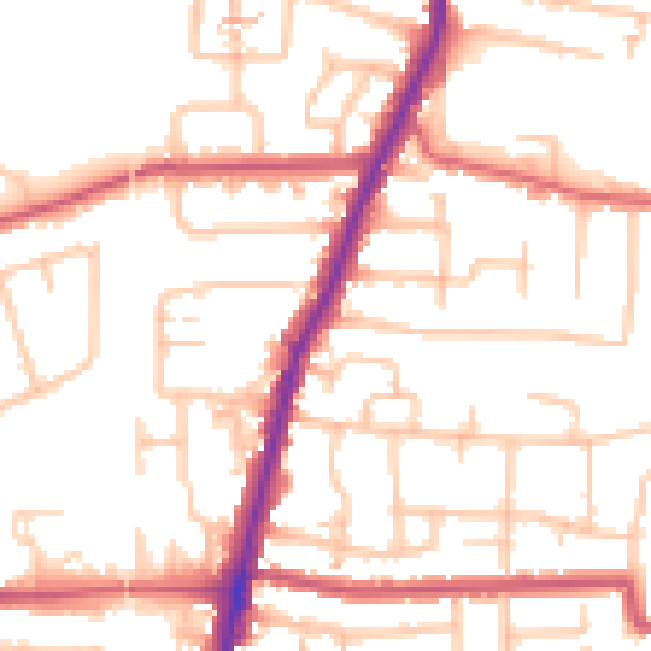 Daytime road noise heatmap for EN3 5PP
