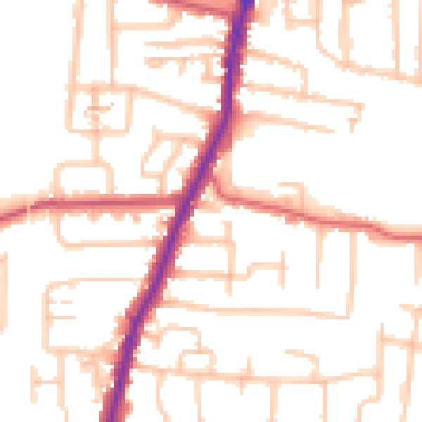 Daytime road noise heatmap for EN3 5UU