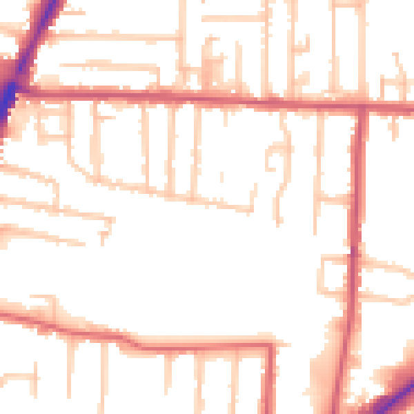 Daytime road noise heatmap for EN3 6AX