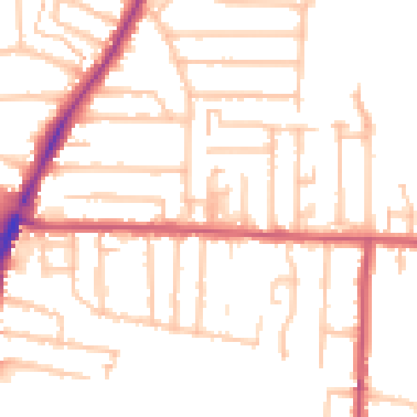 Daytime road noise heatmap for EN3 6EX