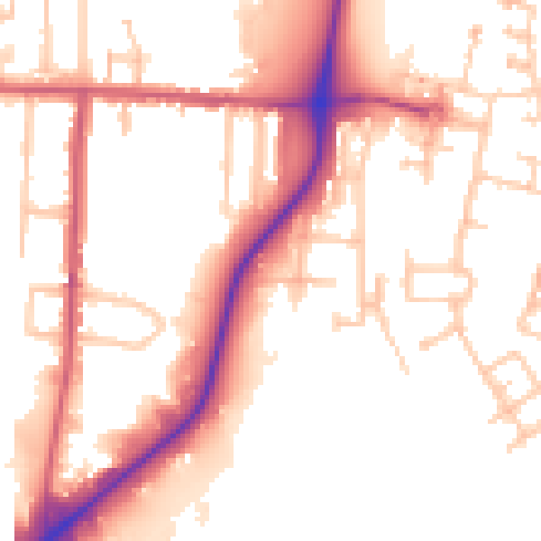 Daytime road noise heatmap for EN3 6HY